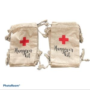 12 Muslin Hangover Kit Bags